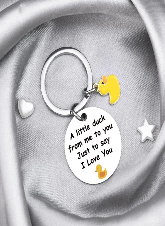 MOEXUKO Duck Keychain for Boyfriend Girlfriend Husband Christmas Gifts Stocking Stuffers Adults I Love You Gifts for Her Him Couple Gift Long Distance Relationship Gift Anniversary Sweetest Valentines Day - Image 3
